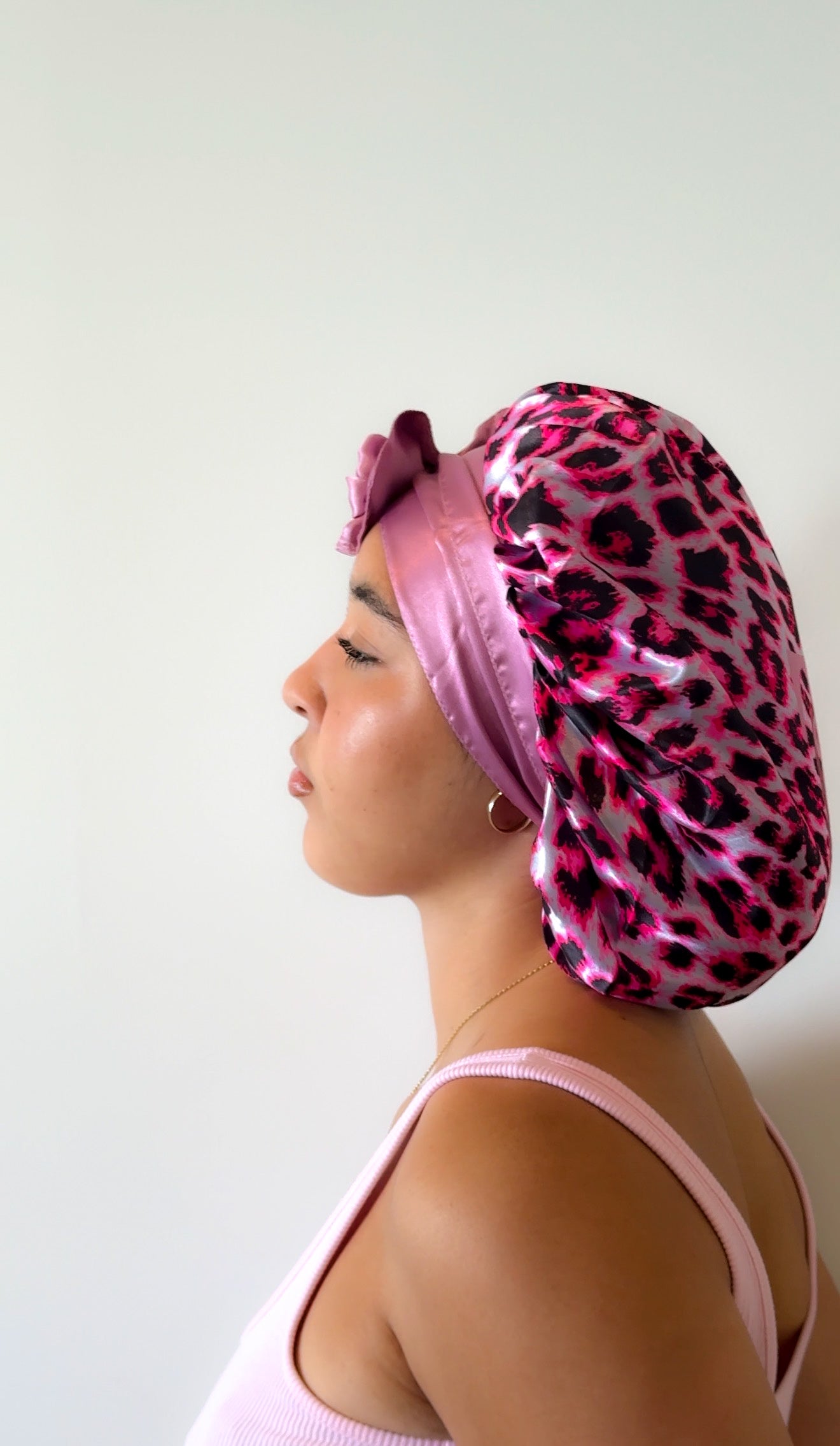 Pink Cheetah Print Bonnet